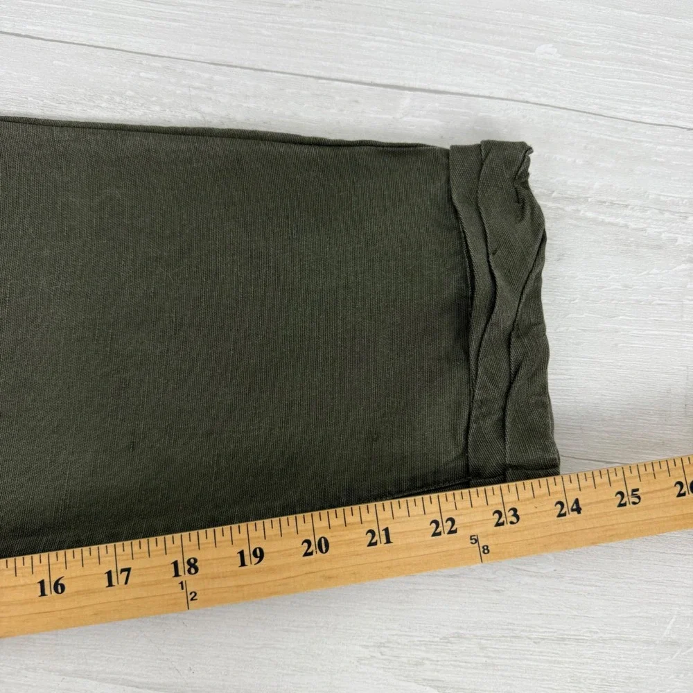 Aritzia Wilfred Allant Linen Blend‎ Trousers Womens 8 Olive Green Pleated Pant